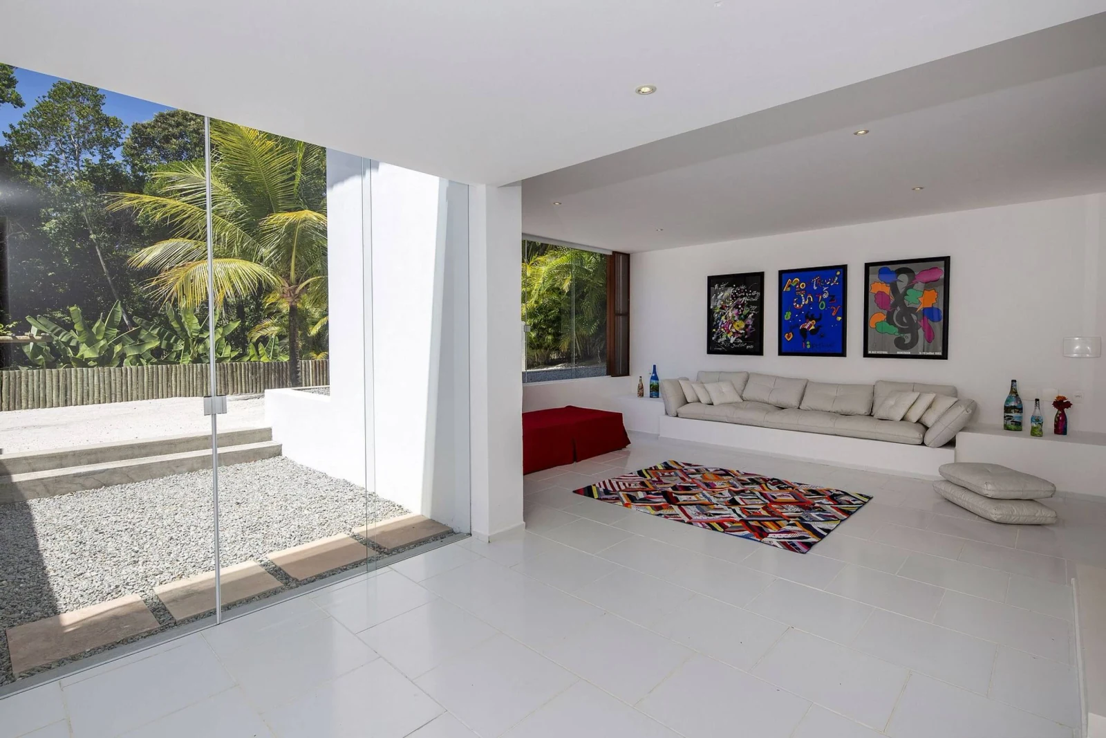 Sala de estar, mansão de luxo em Trancoso